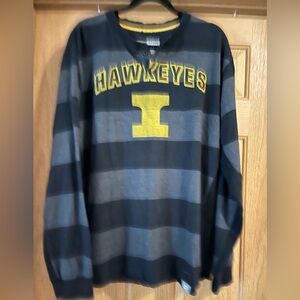Iowa Hawkeyes Henley Shirt Men XXL Black Yellow Nike Sportswear College Vault